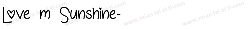 Love m Sunshine字体转换